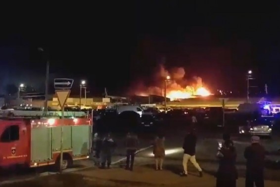 Пожар на рынке 
