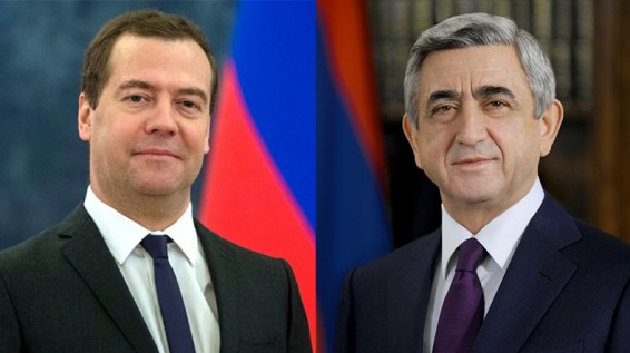 Дмитрий Медведев отметил личный вклад Сержа Саргсяна в развитие российско-армянских отношений