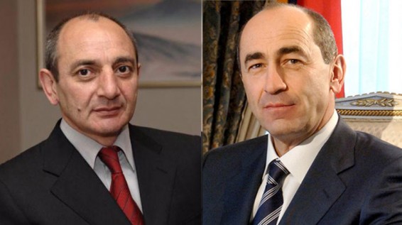 Президент Арцаха Бако Саакян встретился со вторым президентом Армении Робертом Кочаряном