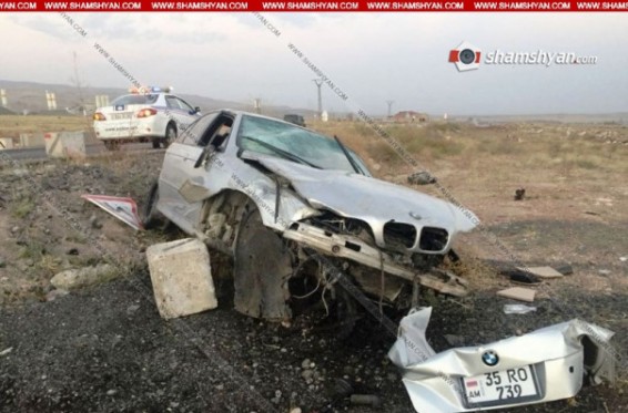 Հյուսիս-հարավ ավտոճանապարհին խոշոր վթար է տեղի ունեցել. վարորդը հոսպիտալացվել է. shamshyan.com