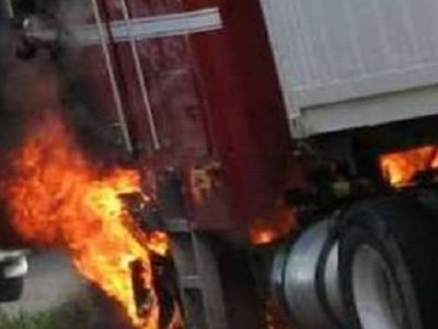 Մալիշկա գյուղում «КамАЗ» է այրվել