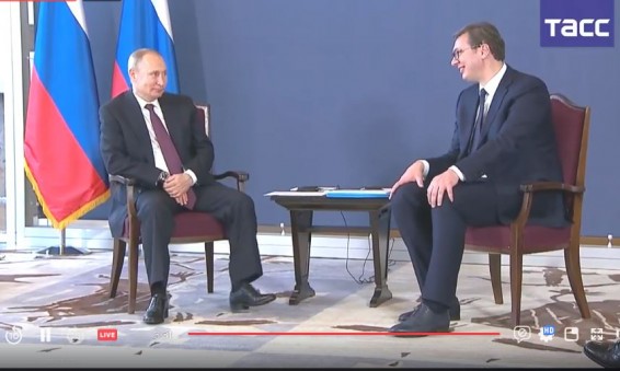 LIVE: Двусторонняя встреча президента России Владимира Путина и сербского лидера Александара Вучича