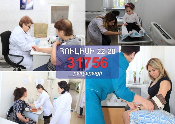 Ամբուլատոր - համաբուժարանային բուժհաստատություններ է այցելել 31756 քաղաքացի