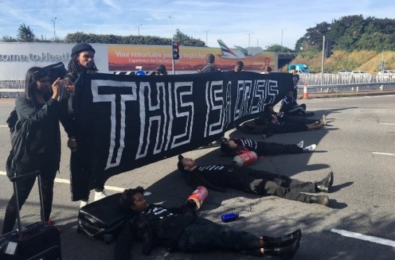 Активисты Black Lives Matter заблокировали въезд в аэропорт Хитроу