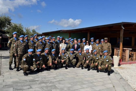 Աննա Հակոբյանը ՅՈՒՆԻՖԻԼ-ի Շամա ռազմաբազայում հանդիպել է հայ խաղաղապահներին