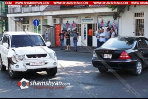 Գյուրջյան փողոցում բախվել են Mercedes-ն ու Mitcubishi-ն. կա վիրավոր. Shamshyan.com