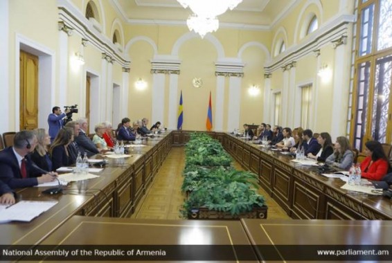 Ազգային ժողովում հյուրընկալվել է Շվեդիայի խորհրդարանի նախագահի գլխավորած պատվիրակությունը