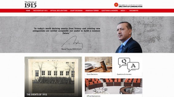 Усилиями аппарата Эрдогана создан сайт, отрицающий факт Геноцида армян
