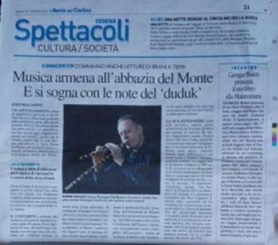 Կոմիտասին նվիրված միջոցառում Իտալիայում