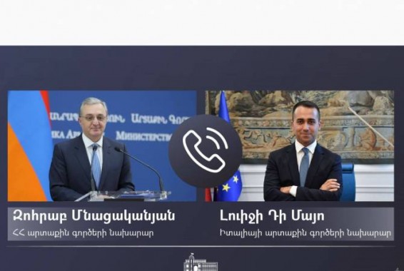 Զոհրաբ Մնացականյանը հեռախոսազրույց է ունեցել Իտալիայի գործընկերոջ հետ