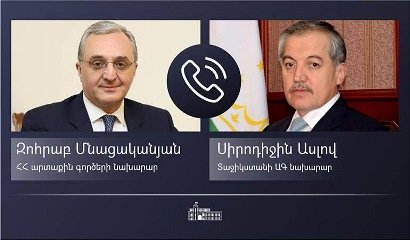Զոհրաբ Մնացականյանը հեռախոսազրույց է ունեցել Տաջիկստանի ԱԳ նախարարի հետ. թեման կորոնավիրուսն է