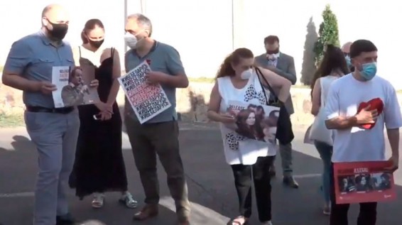 Բողոքի ակցիա՝ ՀՀ-ում Բելառուսի դեսպանատան դիմաց