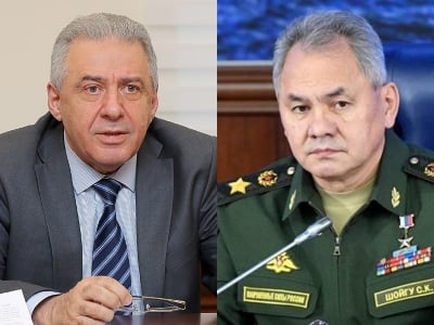 Вагаршак Арутюнян и Сергей Шойгу обсудили ситуацию на границе Армении и Азербайджана