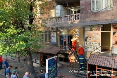 «Երևան պանդոկ» ռեստորանում հրդեհ է բռնկվել, որը տարածվել է վերևի հարկի ավտոպահեստամասերի խանութում
