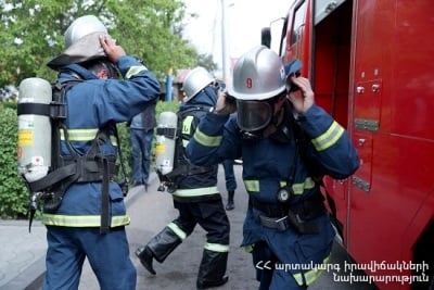 Էջմիածին քաղաքում այրվել է վագոն-տնակ