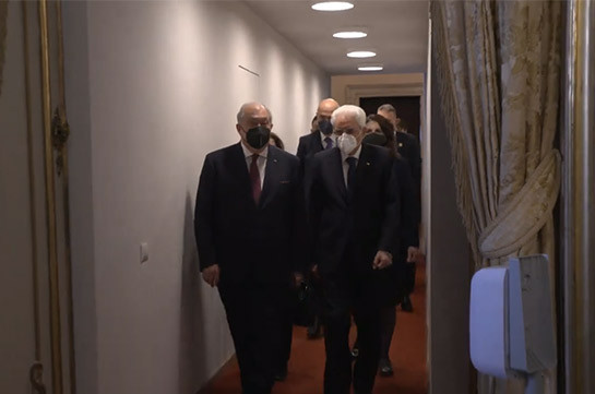 Հուսով եմ՝ այս այցով կդնենք նոր՝ գուցե հաջորդ երկուհազարամյա հարաբերությունների հիմքերը. Հայաստանի և Իտալիայի նախագահների մասնակցությամբ տեղի են ունեցել հայ-իտալական բարձր մակարդակով բանակցություններ