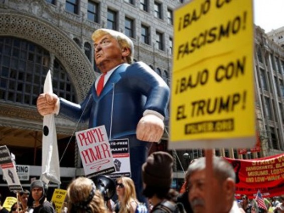 Քալիֆորնիայում մայիսմեկյան ցույցը վերածվել է Թրամփի դեմ ուղղված երթերի