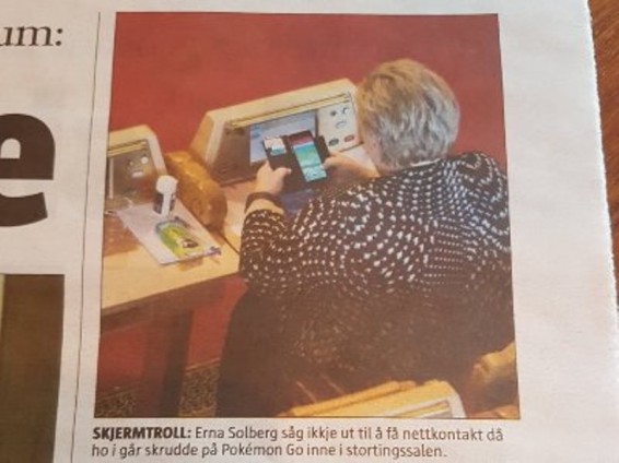 Նորվեգիայի վարչապետին «բռնացրել են» Pokemon Go խաղալիս