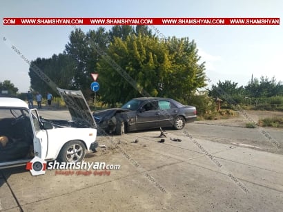 Արարատի մարզում բախվել են Mercedes-ն ու ВАЗ 2107–ը. կա վիրավոր