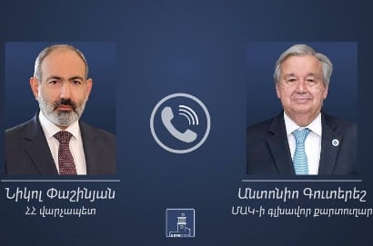 Փաշինյանը Գուտերեշի հետ քննարկել է Լաչինի միջանցք ՄԱԿ-ի փաստահավաք առաքելություն ուղարկելուն առնչվող հարցեր