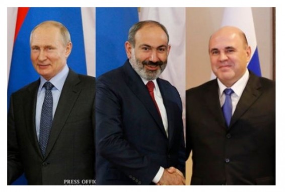 Путин и Мишустин поздравили Пашиняна с Днем независимости Армении