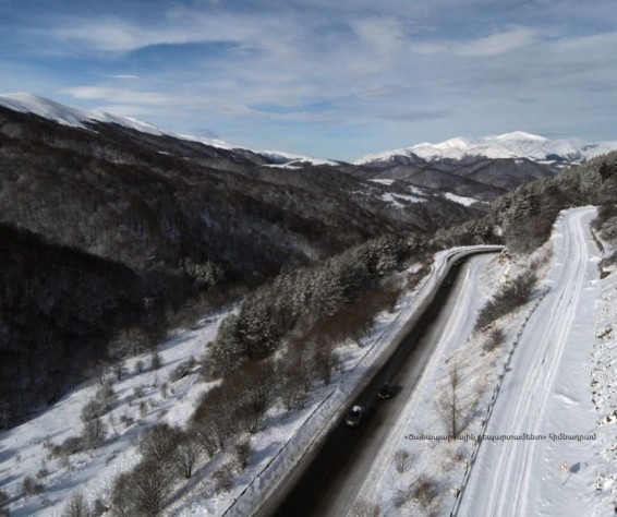 Ձյուն ու մերկասառույց․ իրավիճակը՝ ճանապարհներին