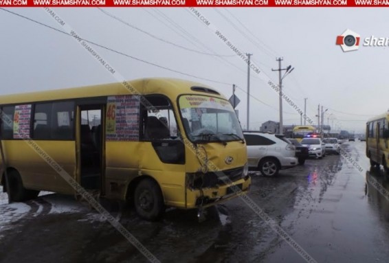Երևանում թիվ 46 ավտոբուսը վթարի է ենթարկվել