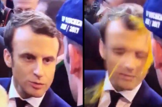Փարիզում անհայտ անձը ձու է նետել նախագահական թեկնածու Էմանուել Մակրոնի դեմքին