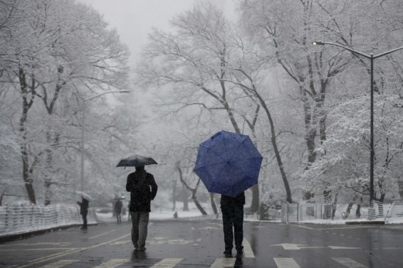 Նյու Յորքում առատ ձյուն է տեղացել