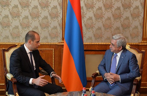 Սերժ Սարգսյանն ընդունել է Միխեիլ Ջանելիձեին