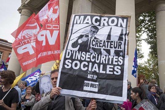 Մակրոնը բախվել է իր նախագահության դեմ առաջին փողոցային ցույցերին